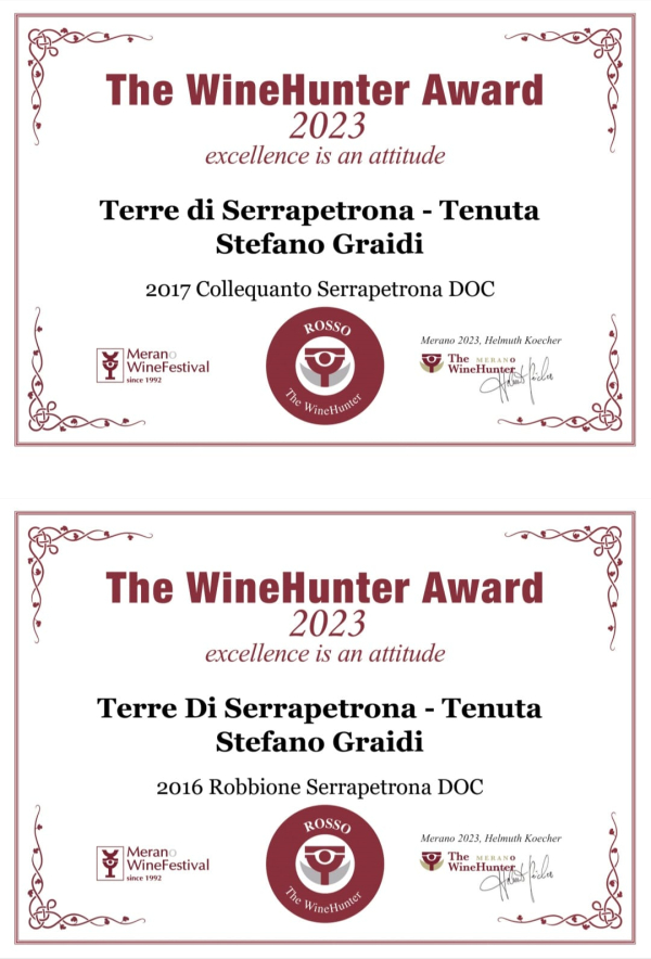 WINE HUNTER BESTÄTIGT ROBBIONE COLLEQUANTO DEN BESTEN EINHEIMISCHEN ROTWEIN DER MARCHE